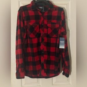 Company Eighty One Men’s Plaid Soft Flannel Button Up Size Large Red